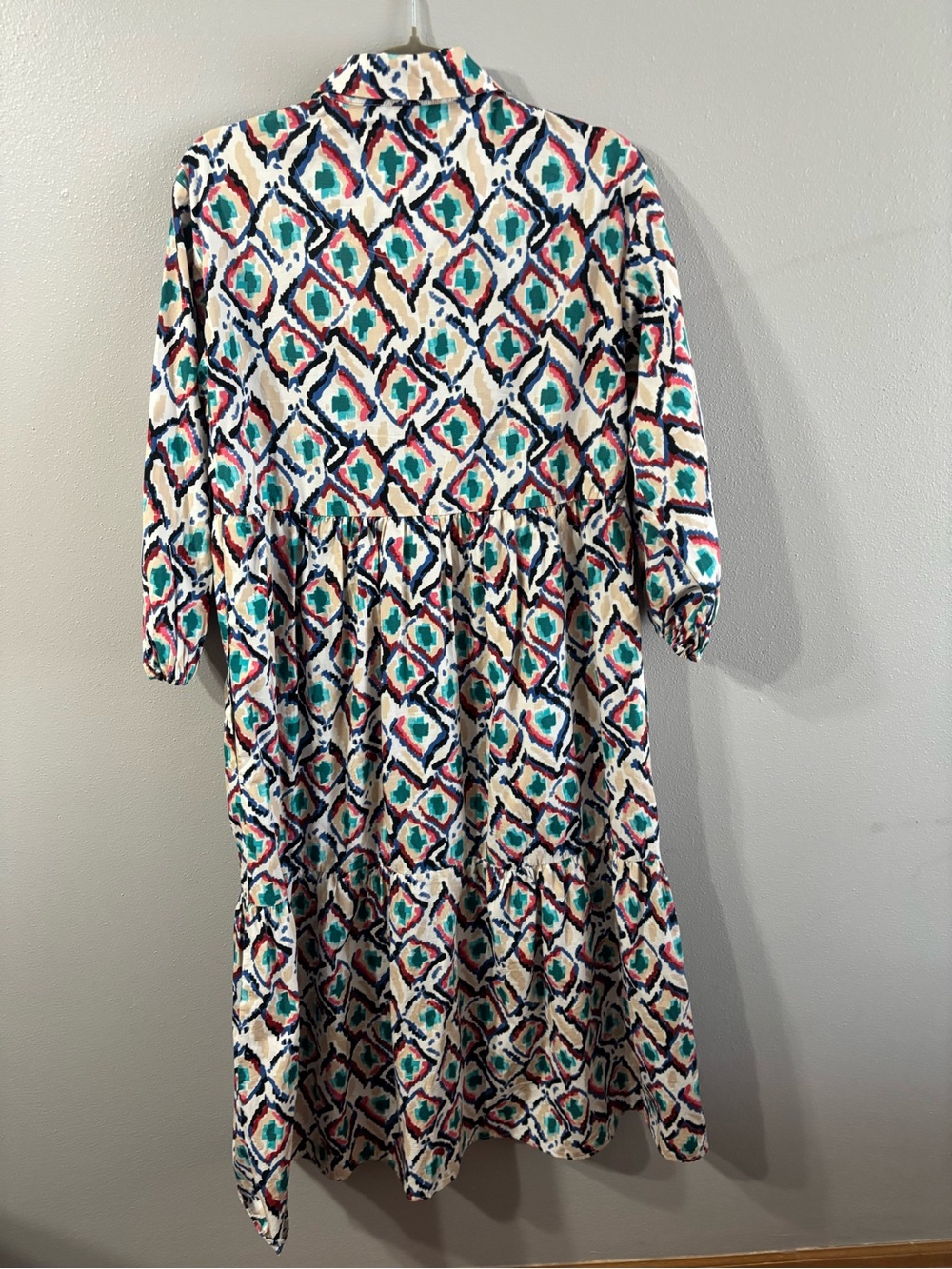 Anthropologie Cream Maxi Dress with Pockets. 19” Ptp 46” length - Picture 4 of 5